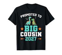 Niños ascendidos a Big Cousin 2027 Dinosaur New Baby Shower Camiseta