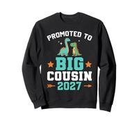 Niños ascendidos a Big Cousin 2027 Dinosaur New Baby Shower Sudadera