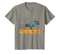 Niños Austin-Healey Sprite MKII Retro Dibujos Técnicos Niños Camiseta