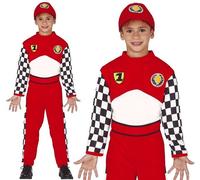 Niños Automovilismo Conductor Disfraz Niños Fórmula Conductor Conjunto Fg