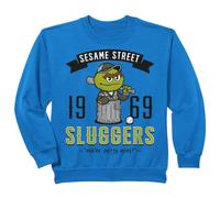 Niños Barrio Sésamo Kids Squad Grouch Bate de béisbol de Dibujos Animados College Sudadera