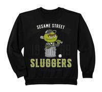 Niños Barrio Sésamo Kids Squad Grouch Bate de béisbol de Dibujos Animados universitarios Sudadera