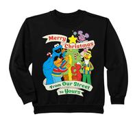 Niños Barrio Sésamo Niños Árbol de Navidad Galleta Bert Ernie Elmo Abby Sudadera