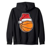 Niños Basketballer Navidad Baloncesto Santa Hat Sudadera con Capucha