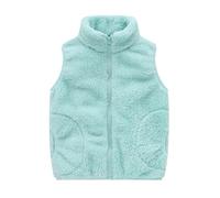 Niños Bebé Chaleco de Vellón de Coral Niñas Collar del Soporte Chaqueta Padres Hijos Con Cremallera Sin Mangas de Primavera Otoño Invierno Transiciones Temporadas Lindo Abrigo Cálido