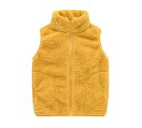 Niños Bebé Chaleco de Vellón de Coral Niñas Collar del Soporte Chaqueta Padres Hijos Con Cremallera Sin Mangas de Primavera Otoño Invierno Transiciones Temporadas Lindo Abrigo Cálido