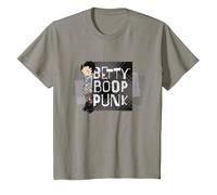 Niños Betty Boop Punk Goth Tartán Plaid Halloween Niños Camiseta