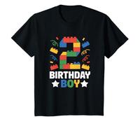 Niños Bloques de construcción de cumpleaños para niño, Fiesta temática de ladrillo, Segundo cumpleaños Camiseta