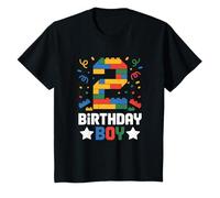 Niños Bloques de construcción de cumpleaños para niño, Fiesta temática de ladrillo, Segundo cumpleaños Camiseta
