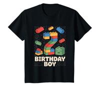 Niños Bloques de construcción de cumpleaños para niño, Fiesta temática de ladrillo, Segundo cumpleaños Camiseta