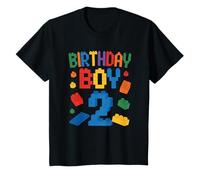 Niños Bloques de construcción de cumpleaños para niño, Fiesta temática de ladrillo, Segundo cumpleaños Camiseta