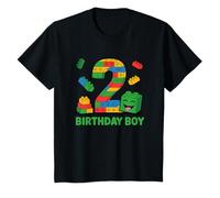 Niños Bloques de construcción de cumpleaños para niño, Fiesta temática de ladrillo, Segundo cumpleaños Camiseta
