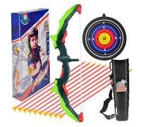 Niños Bow y Arrow LED LED UP Archery Kids Set Cool Bown Bow y Arrow con 10 Flechas de Taza de succión, Target Soporte de Juguetes para Exteriores para Exteriores para, sin batería, Deportes