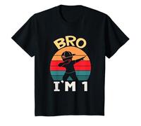 Niños Bro I'm 1 Year Old One First Party 1er Birthday Boy Camiseta