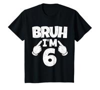 Niños Bruh I Am 6 - Traje Divertido de 6º cumpleaños para niños de 6 años Camiseta