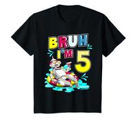 Niños Bruh I'm 5, divertido robot de quinto cumpleaños, fiesta en la piscina, playa y verano Camiseta