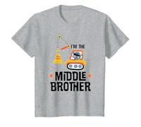 Niños Camión de construcción de Middle Brother Boys Camiseta