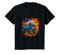 Niños Camión Monstruo patriótico Blaze Camiseta