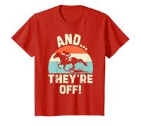 Niños Camisa de carreras de caballos para niños y niñas y se van Camiseta
