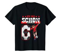Niños Camiseta de cumpleaños con texto en alemán "Ich bin Schon 6 Jahre Fußball 6th Birthday" Camiseta