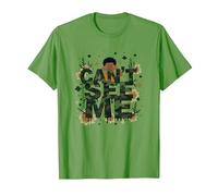 Niños Camo Cant See Me Juguetón Escondite Aventura Camiseta, Hombre, Hierba, XL