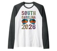 Niños Carolina del Sur 2026 Vacaciones Viaje de natación Coincidencia Camiseta Manga Raglan