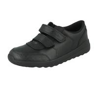 Niños Clarks Correa Doble Leather Escuela Zapatos Con Punta Topes Daze 2 Paso K