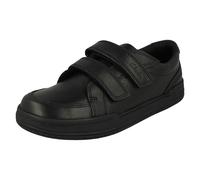 Niños Clarks Elegante Ligero Cierre Adhesivo Zapatos de Escuela con Beige Tira