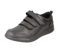 Niños Clarks Formal Cierre Adhesivo Cuero Y Sintético Escuela Zapatos Scape Sky
