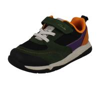 Zapatillas Casuales Clarks Steggy Stride Con Cierre De Gancho Y Lazo Para Niños