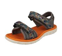 Niños Clarks Informal Patrón Detallado Ajustable Sandalias Surf Ajustado