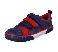 Niños Clarks Playprints Gancho y Lazo Lavable a Máquina Lona - Foxing Tri