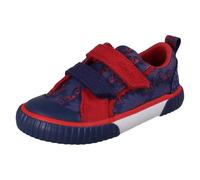 Niños Clarks Playprints Gancho y Lazo Lavable a Máquina Lona - Foxing Tri