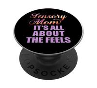 Niños con Necesidades Especiales Mamá sensorial Todo sobre Siente Autismo PopSockets PopGrip Adhesivo