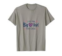 Niños Concientización sobre el cáncer de Mama Hombrecito Causa del corazón Grande Camiseta, Hombre, Pizarra, XL