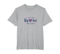 Niños Concientización sobre el cáncer de Mama Hombrecito Causa del corazón Grande Camiseta, Hombre Tallas Grandes, Gris Jaspeado, 3X Alto