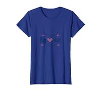 Niños Concientización sobre el cáncer de Mama Hombrecito Causa del corazón Grande Camiseta, Mujer, Azul Real, XXL