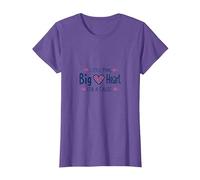 Niños Concientización sobre el cáncer de Mama Hombrecito Causa del corazón Grande Camiseta, Mujer, Morado Jaspeado, M