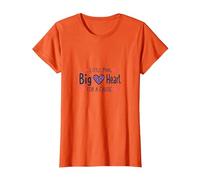 Niños Concientización sobre el cáncer de Mama Hombrecito Causa del corazón Grande Camiseta, Mujer, Naranja, XS