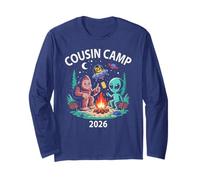 Niños Cousin Camp 2026 Alien Family Trip Crew Auntie Vacay Manga Larga