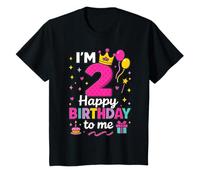 Niños Cute 2nd Birthday for Girls Boys. I’m 2 Happy Birthday to Me Camiseta