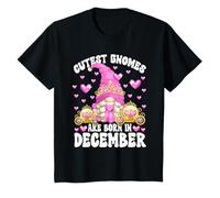 Niños Cute GNOME For Kids Girls Born In December Birthday Princess Camiseta