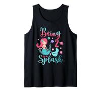 Niños de 2 años de edad 2nd Mermaid Being 2 Is A Splash Birthday Camiseta sin Mangas