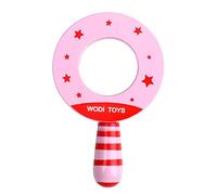 Niños de Madera Lindos lupa de Lectura de Vidrio y Lupa Juguete educativo para Niños Ciencia y Educación de Kindergarten - Rosa elegante y Popular