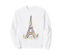 Niños Dibujo Torre Eiffel Monumento de París Sudadera