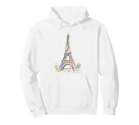Niños Dibujo Torre Eiffel Monumento de París Sudadera con Capucha