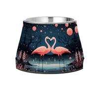 NiñOs Dibujos Animados Flamingo Cuencos Antideslizantes de Acero Inoxidable para Perros Comederos Agua Apilables para Cachorros