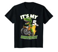 Niños Dinosaurio T-Rex de Cinco años de Edad It's My 5th Birthday Camiseta