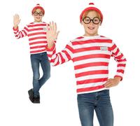 Niños Dónde Está Wally Kit Instantáneo Carnaval Disfraz para Niña Infantil Nuevo