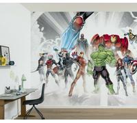 Niños Dormitorio Papel Mural Marvel Vengadores Blanco Decoración Interior + Glue